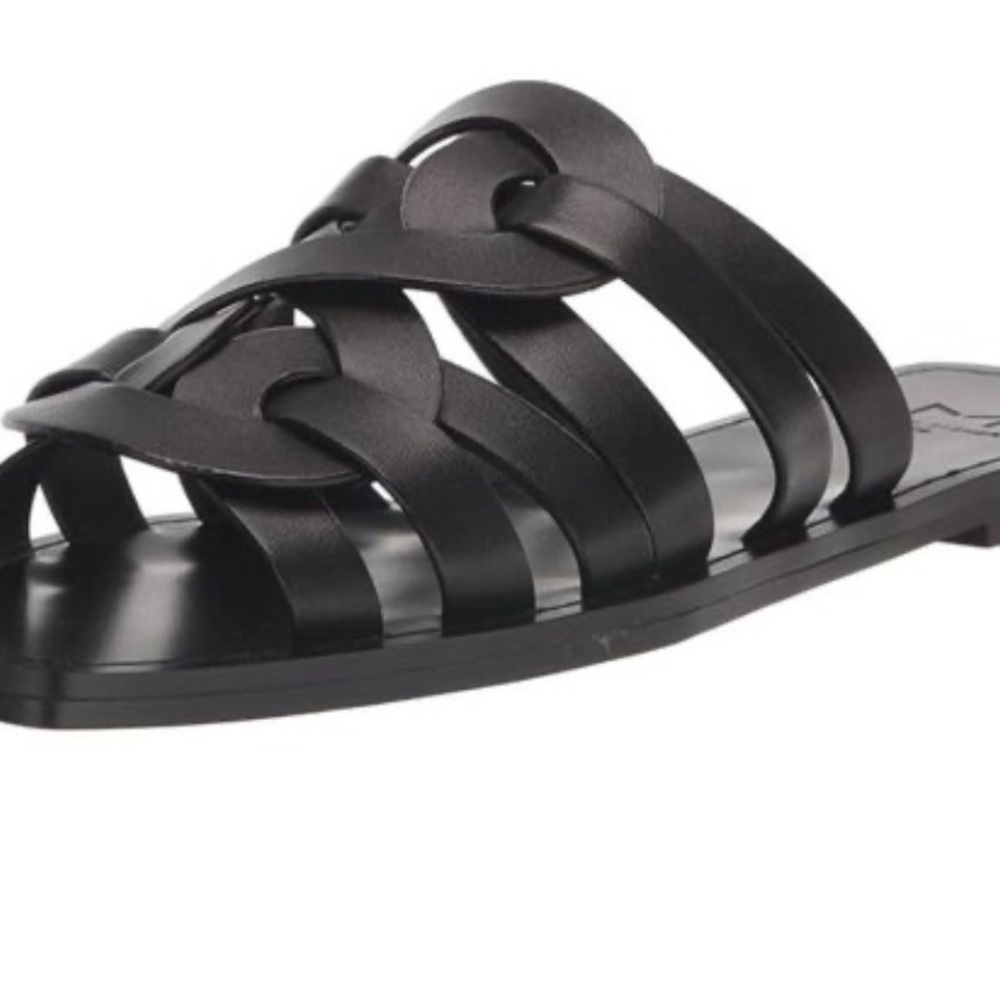 Marc Fisher LTD black kimiko Leather upper slide sandals NWT size 6m… - Picture 6 of 14